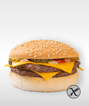 Gluténmentes Dupla sajtburger